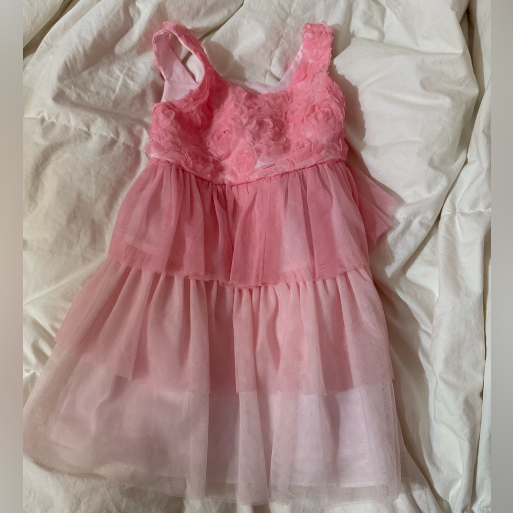 Bonnie Jean Rosy Tulle Dress